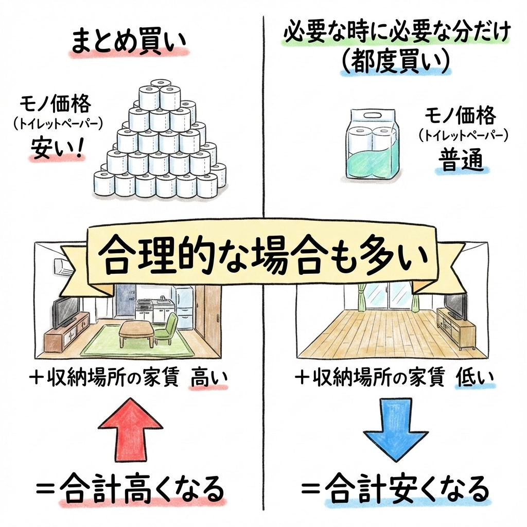 必要な時に必要な分だけ購入した方が、合理的な場合も多い